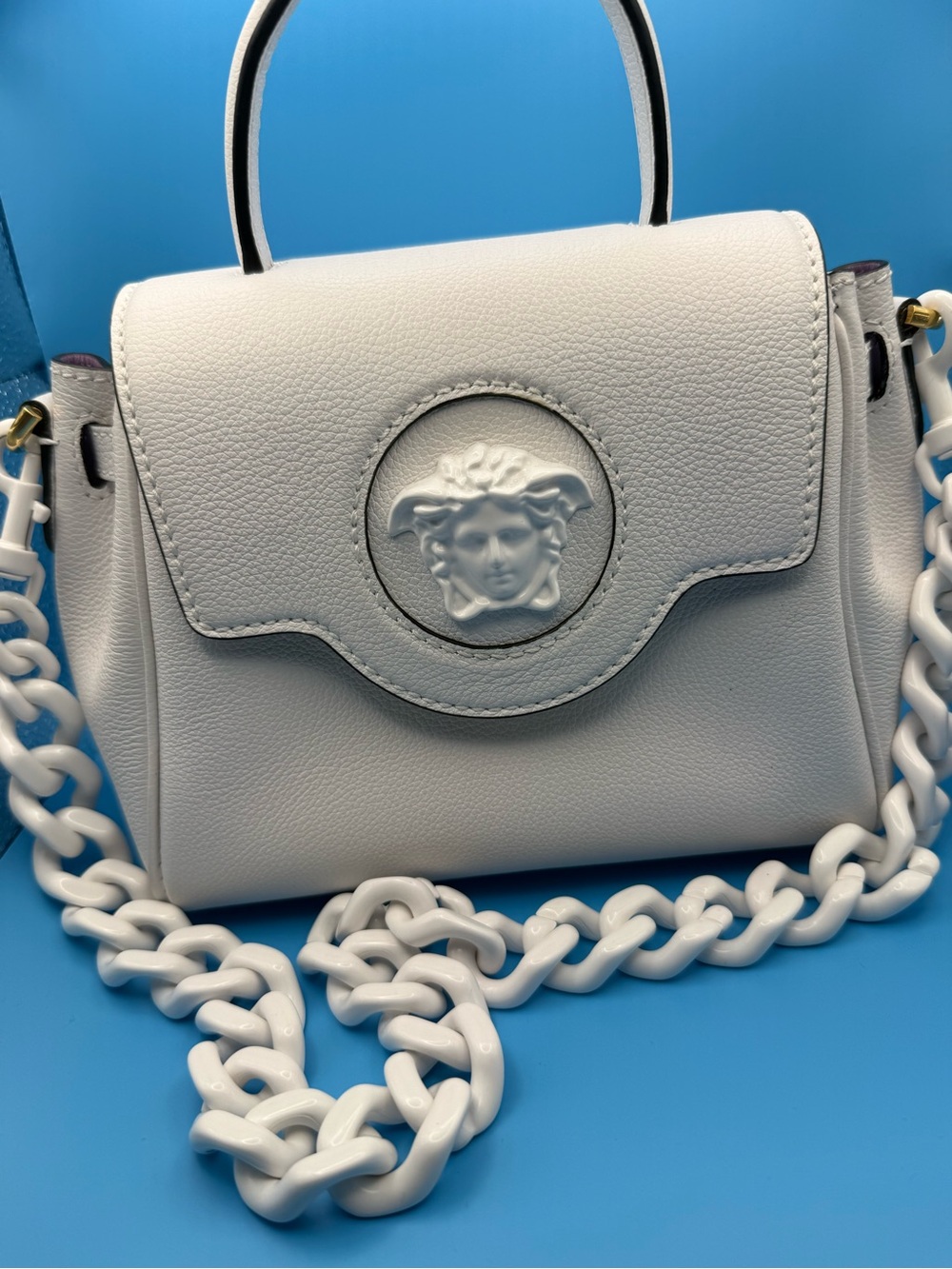 La Medusa Small leather top handle